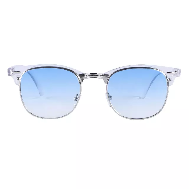 Retro Clubmaster Sunglasses with Translucent Sides and Pastel Gradient Lenses P1947Color