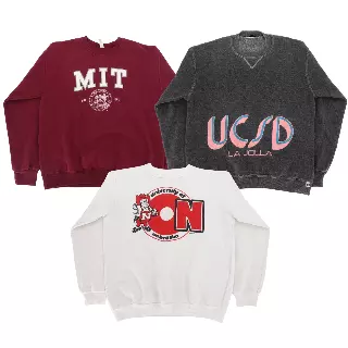 Vintage & Modern Collegiate Sweatshirts Mix of 25 Pcs