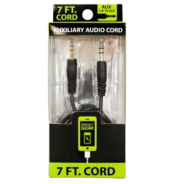 Auxiliary Audio Cable 7FT - 3 Pieces Per Pack 21070