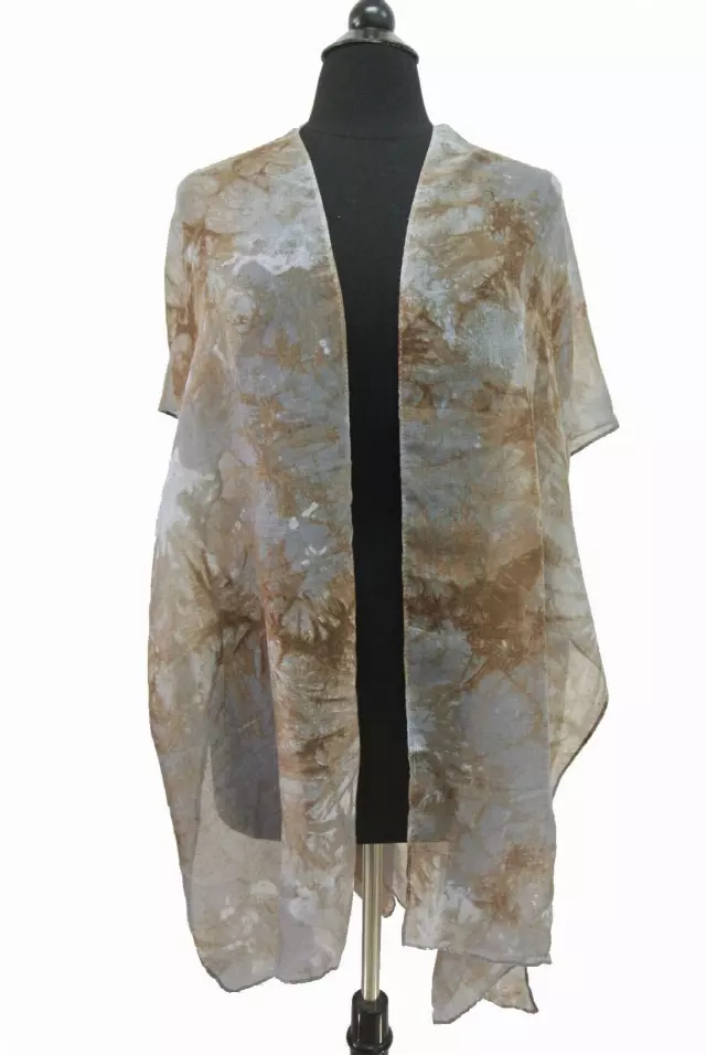 QC217 Tie Dye Spring Kimono — Silver