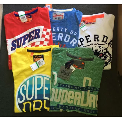 Superdry mens Wholesale s/s t-shirt assortment 24pcs