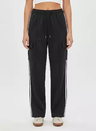 Women's Wide-Leg Cargo Pants #02 — Charcoal / S-M-L-XL