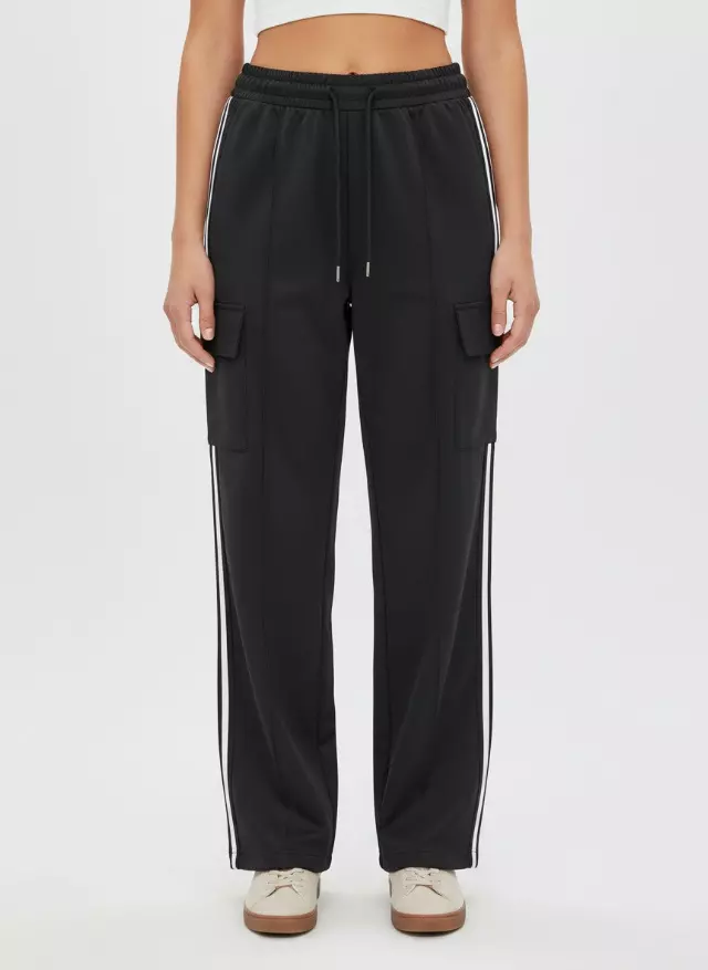 Women's Wide-Leg Cargo Pants #02 — Charcoal / S-M-L-XL