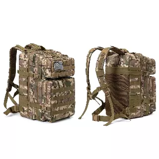 Large Military Army Tactical Backpack — Gray