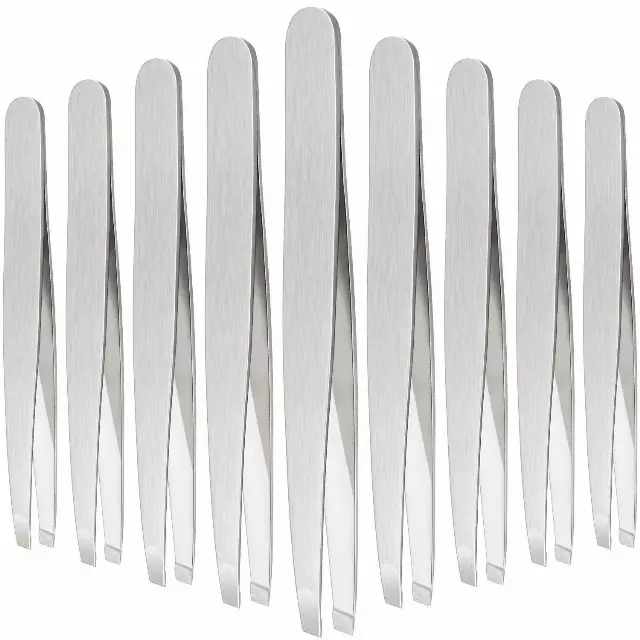 Stainless Steel 2 Sided Slant Tip Tweezers