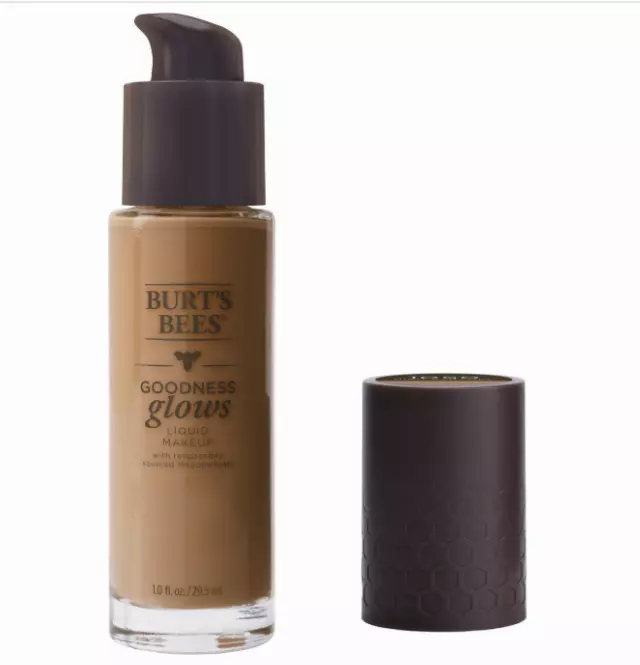 Burt’s Bees Goodness Glows Liquid Makeup, Rich Caramel – 1.0 Ounce