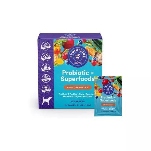 NaturVet Evolutions Probiotic & Digestive Powder for Dogs - 30ct Sachets
