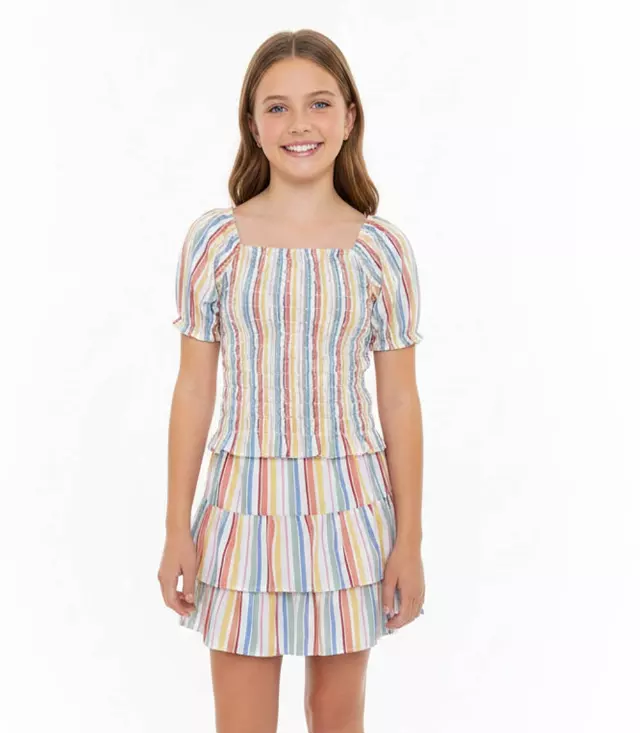 GIRLS PINK Knit Top with Woven Skirt Set - 2495367