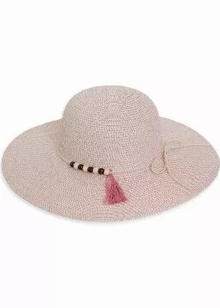 Magid Straw Floppy Hat — Blush · SKU HA-1529S-BLUSH