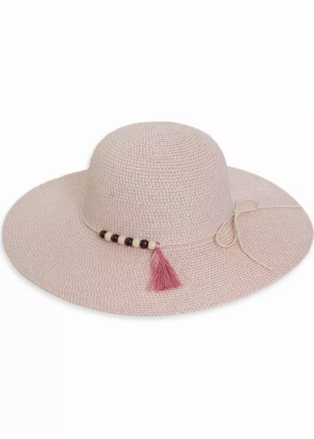 Magid Straw Floppy Hat — Blush · SKU HA-1529S-BLUSH