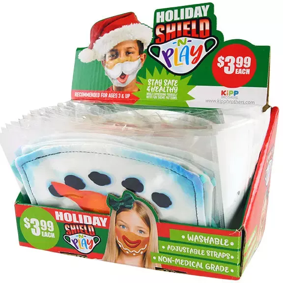 Christmas Printed Mask - 24 Pieces Per Retail Ready Display KP4181