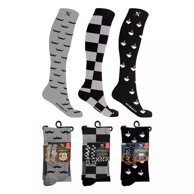 Men’s Compression Knee Socks – Travel & Daily Support — Small/Medium
