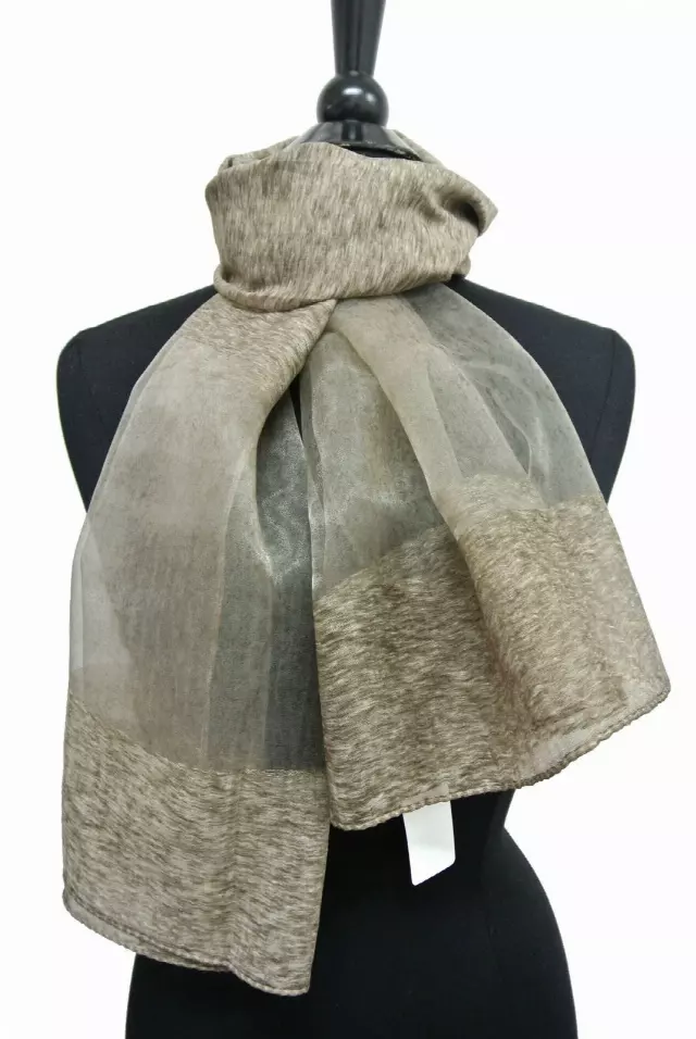 SH101 Sheer Solid Color Spring Scarf — Khaki
