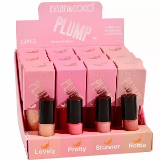 Kevin & Coco Plump Glossy Lip Gloss - Wholesale Display 12 Units (KC246076)