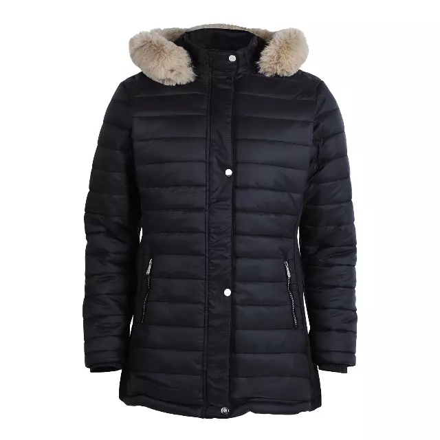 Women’s Three Quarter Length Soft Shell Jacket - Style #LJ325X - $18.00/Unit 12 PC — S-XL (WHOLESALE) / Black