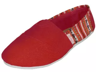 S308L - Women's "Easy USA" Slip-on Casual Canvas Shoes — Red (S308L-R) / 5-10 Assorted