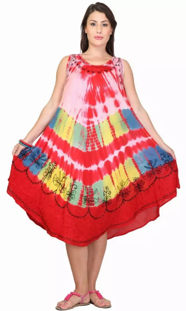 PNA-418 - Women's Tye-Dye Sleeveless Umbrella Dress - (12-PCS PRE-PACK - 12 COLORS) ($6 Each)