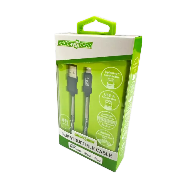 Charging Cable Indestructible USB to Lightning 4FT 2.4 Amp - 3 Pieces Per Pack 24600