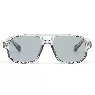 Oversized Flat-Top Retro Aviator Sunglasses P11123