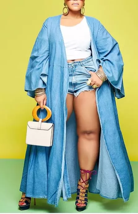 8003 - Denim Wrap Dress (3/pk) Free Size - $30.00 Each