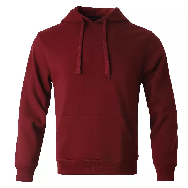 Men's Pullover Hoodie with Drawcords and Kangaroo Pockets 280GSM 80%Cotton 20% Polyester - Style #MFJ173 -$12.80 /Unit - 12 PCS/CS - PLEASE SEE DESCRIPTION — Wine