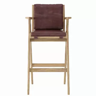 KARPENTER Tribute Solid Wood Stool · 10 units · Dark Brownie