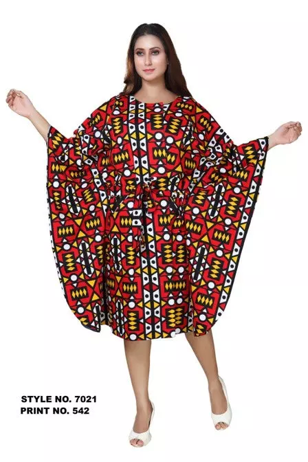 7021 - Denim Long Poncho - One Size (3pcs PRE-PACK) ($30 Each) — One Size / Print-542