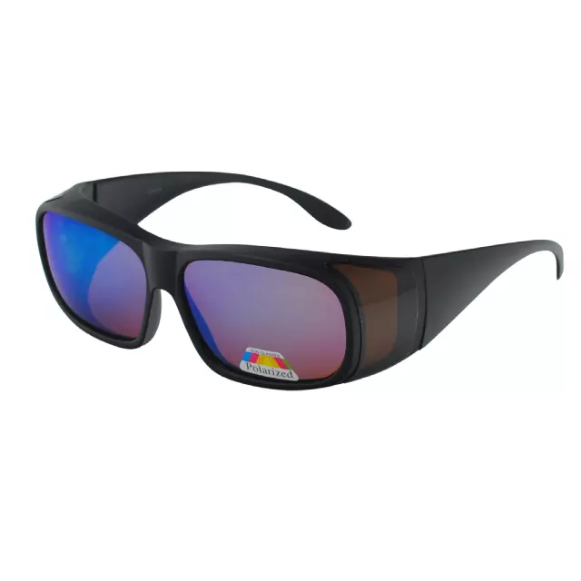 Bulk Fitover Sunglasses featuring Curved Wrap Around Temples and Side Lenses PL10548