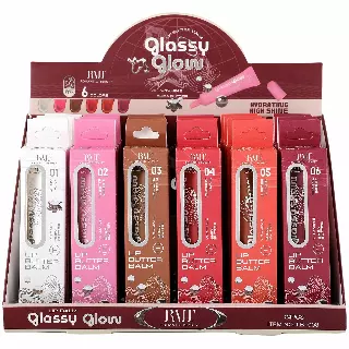 Romantic Beauty Glassy Glow Lip Butter Balm - Wholesale Display 24 Units (LB-008)