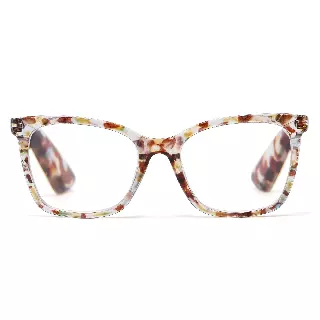 Women's Essential Cat-Eye Custom Reading Glasses in Turtoise and Classic Black RJ11105 — +4.00