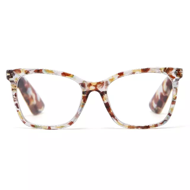 Women's Essential Cat-Eye Custom Reading Glasses in Turtoise and Classic Black RJ11105 — +1.00