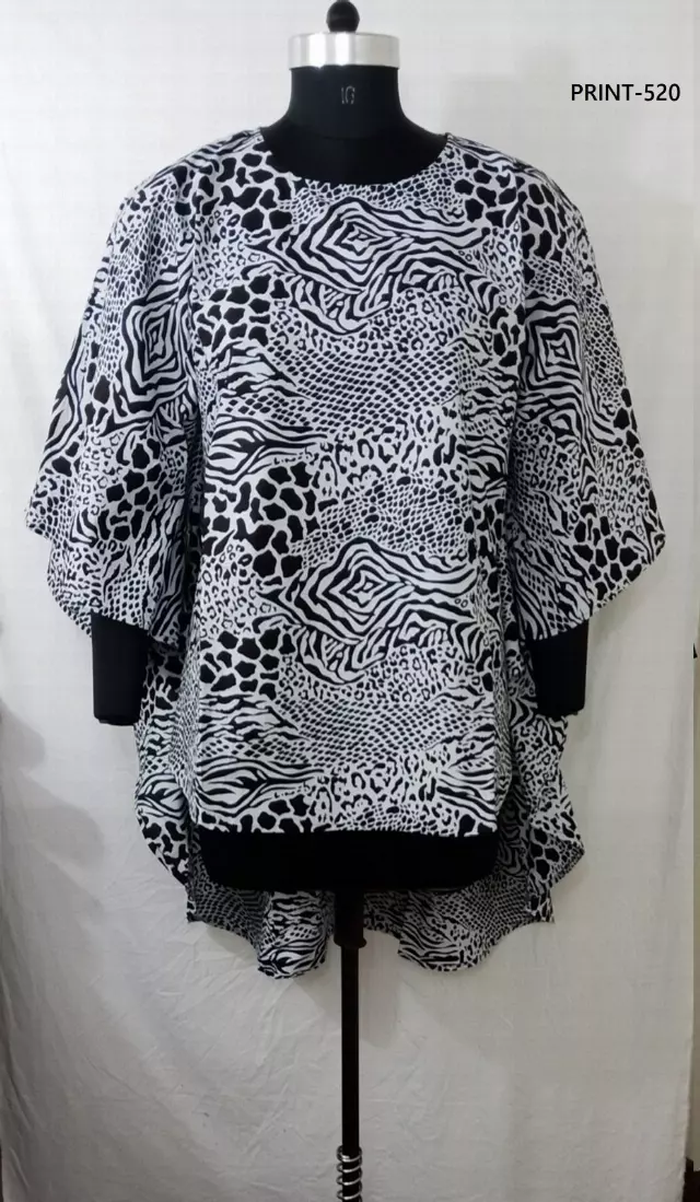 7551- Hi Lo Ankara Print Top (3pcs PRE-PACK) ($18 Each) — One Size / Print-520