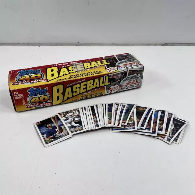 Baseball Card Lot 1991 Topps Official Complete Set 792 Cards See Photos