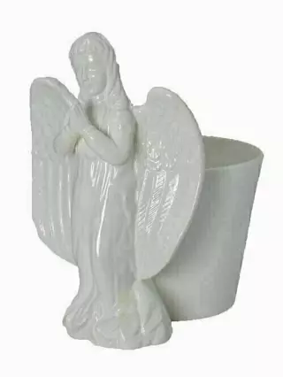 CPX2016 – Large ceramic angel w/planter (holds 6” pot) -Min 6 pcs – case 6 Pcs.