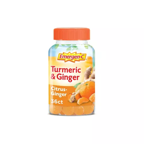 Emergen-C Citrus-Ginger Gummies with Vitamin C, Turmeric, Ginger, 36 Count