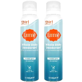 WHOLESALE LUME INVISIBLE SPRAY DEODORANT 3.6 OZ (PACK OF 2) - UNSCENTED - 48 PIECE LOT