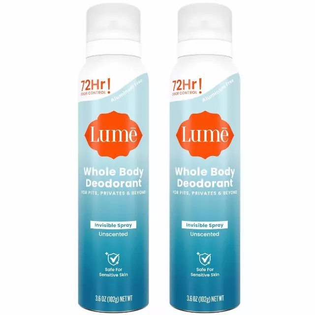 WHOLESALE LUME INVISIBLE SPRAY DEODORANT 3.6 OZ (PACK OF 2) - UNSCENTED - 48 PIECE LOT