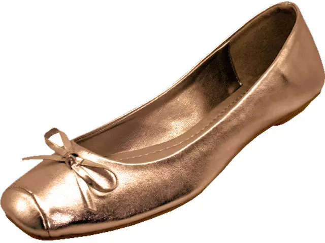 S2500L - Women's "Easy USA" Square Toe Ballet Flat Shoes — Bronze (S2500L-Z) / 5-10 Assorted