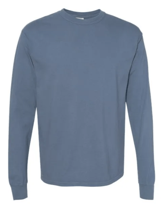 #277-GD48 Garment Dyed Unisex Heavyweight Long Sleeve T-Shirt – $2.50 Each (48 Pieces)