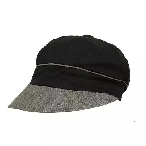 Magid Cotton Two Tone Cadet Cap — BLACK/GREY