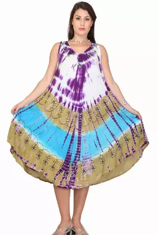 PNA-448 - Women's Tye-Dye Sleeveless Umbrella Dress - (12-PCS PRE-PACK - 6 COLORS) ($6 Each)