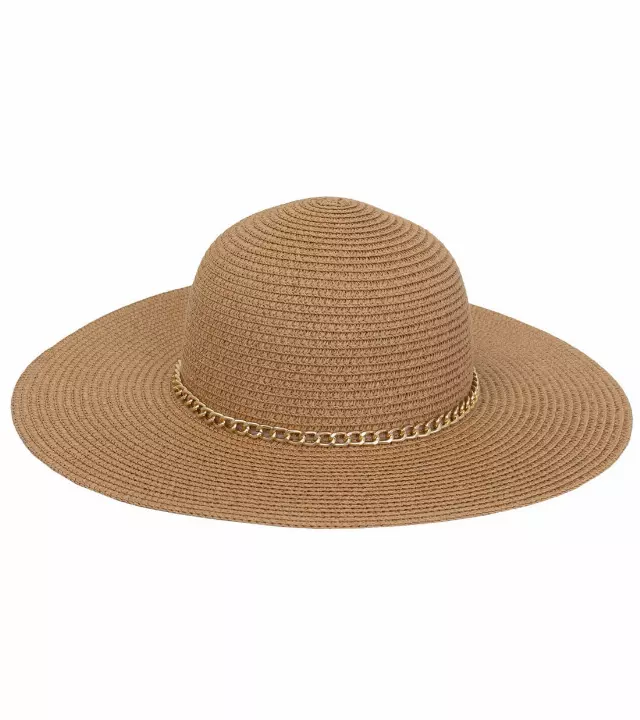 Magid Chain Link Brim Straw Floppy Sun Hat — TOAST