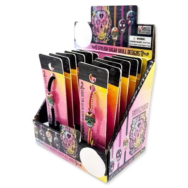 Sugar Skull Bracelet - 12 Pieces Per Retail Ready Display 23986