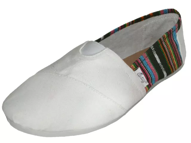 S308L - Women's "Easy USA" Slip-on Casual Canvas Shoes — White (S308L-W) / 5-10 Assorted