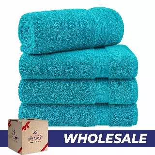 Bekos 100% Cotton Turkish 4-Piece Bath Towel Sets, Wholesale Luxury Bath Towels