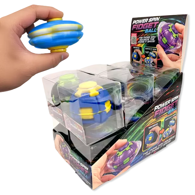 Power Spin Fidget Ball - 12 Pieces Per Retail Ready Display 27014