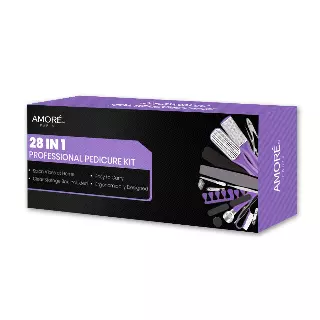 28 IN 1 PROFESSIONAL PEDICURE KIT — Purple