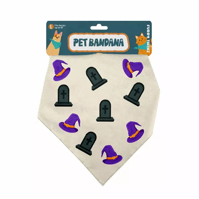 Halloween Pet Bandana – Festive Seasonal Accessory — Grave Stone
