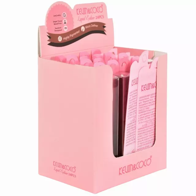 Kevin & Coco Liquid Eyeline Brown - Wholesale Display 24 Units (KC1073)