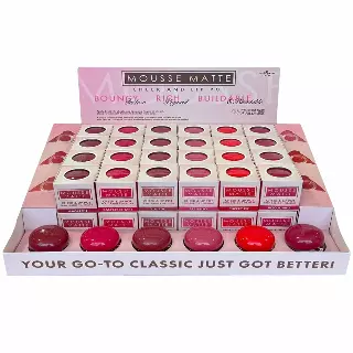 Italia Deluxe Mousse Matte Cheek And Lip Pot - Wholesale Display 48 Units (309MPB)